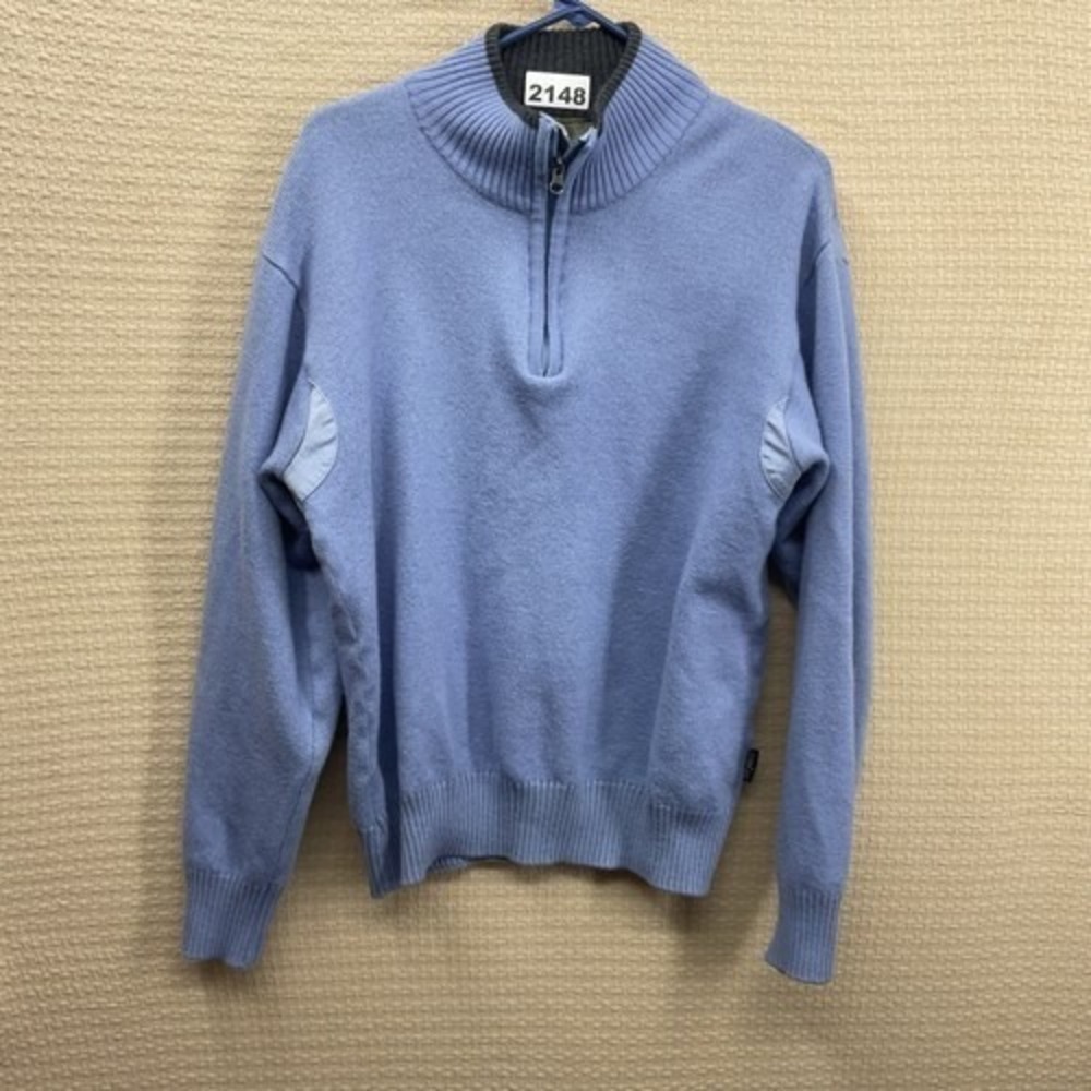 Beretta Dryarn Blue 1/4 Zip MockNeck Hunting Sweater Jacket Men XL Romania
